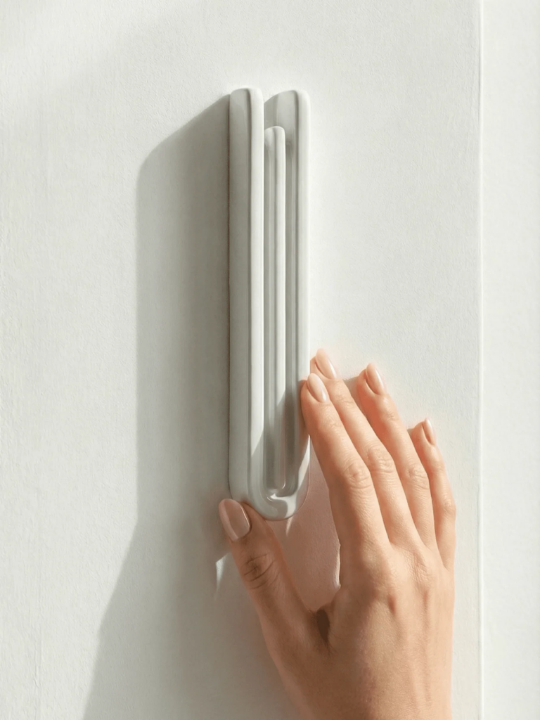 Shin of Shaddai Ceramic Mezuzah in White by Yahalomis available at ModernTribe.com